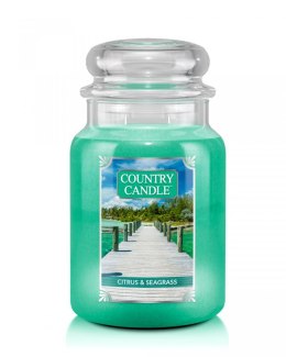 Country Candle - Citrus & Seagrass - Duży słoik (652g) 2 knoty
