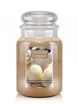 Country Candle - Coconut Marshmallow - Duży słoik (680g) 2 knoty