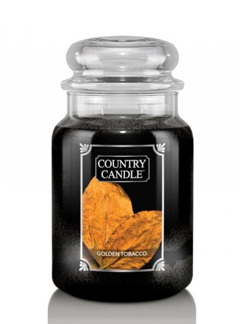 Country Candle - Golden Tobacco - Duży słoik (652g) 2 knoty