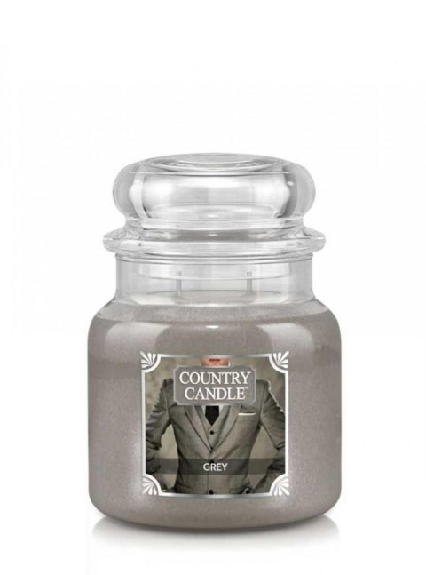 Country Candle - Grey - Średni słoik (453g) 2 knoty