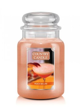 Country Candle - Peach Bellini - Duży słoik (652g) 2 knoty