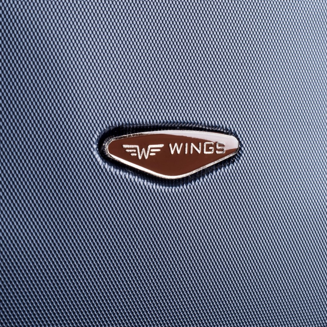 402, Zestaw 5 walizek (L,M,S,XS,BC) Wings, Silver white