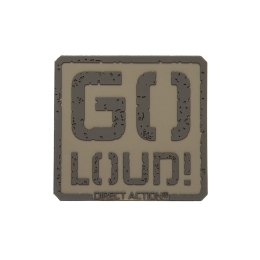 GO LOUD! Patch - PVC - Coyote Brown