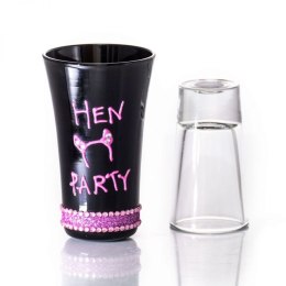Kieliszek z napisem "hen party" do wódki