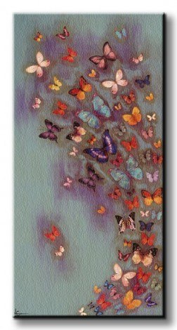 Motyle Mottled Aubergine - Obraz na płótnie