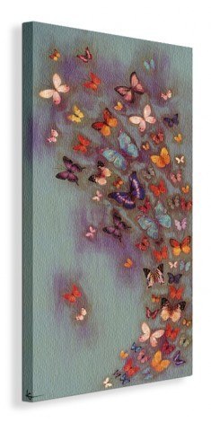 Motyle Mottled Aubergine - Obraz na płótnie
