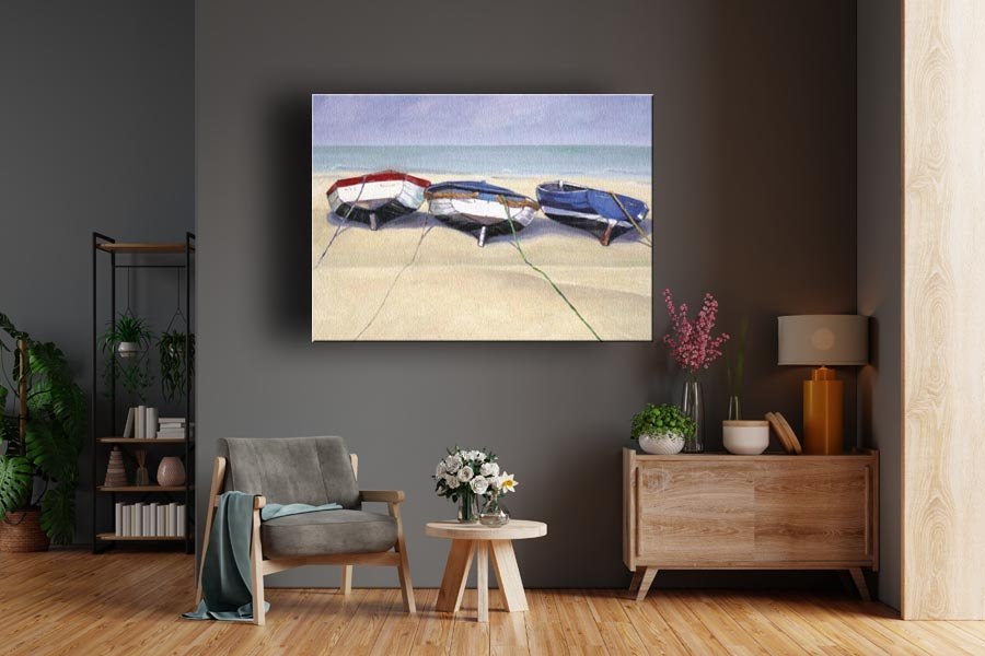 Beach Boats, St Ives - Obraz na płótnie
