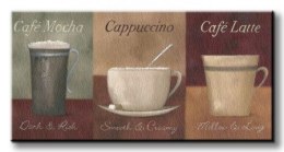 Café Kawa - Obraz na płótnie