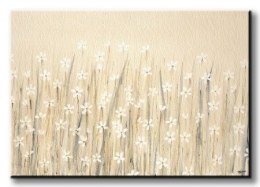 Field Of Starry White Flowers - Obraz na płótnie