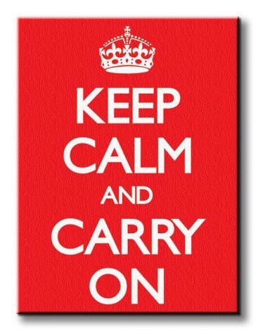 Keep Calm and Carry On Red - Obraz na płótnie
