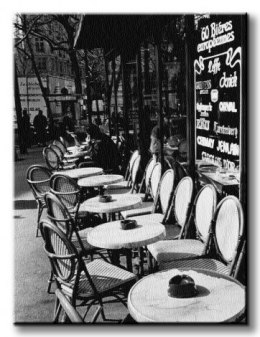 Parisian Café - Obraz na płótnie