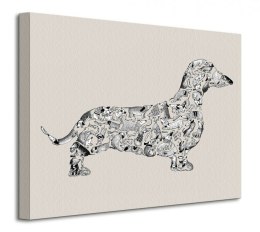Dachshund Pies Jamnik - Obraz na płótnie