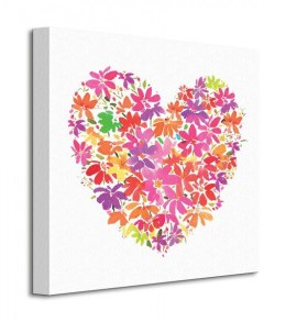 Floral Heart - Obraz na płótnie