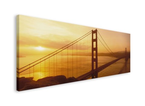 Golden Gate San Francisco o zachodzie słońca - obraz na płótnie
