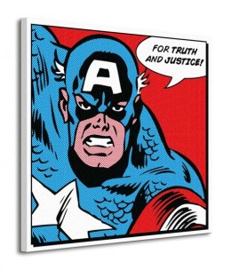 Marvel Kapitan Ameryka For Truth And Justice - Obraz na płótnie