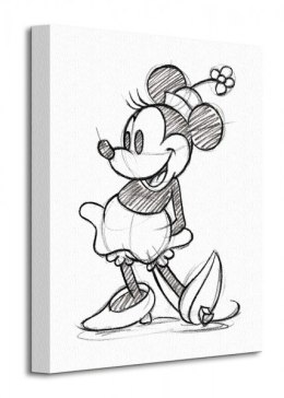 Minnie Mouse Sketched - Single - Obraz na płótnie