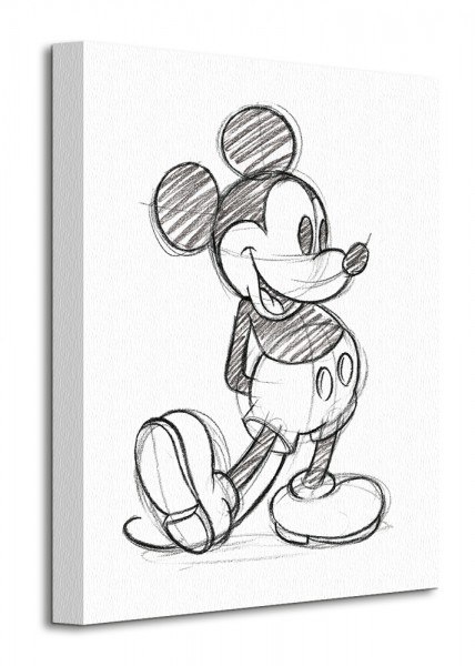 Myszka Miki Mickey Mouse Sketched - Single - Obraz na płótnie