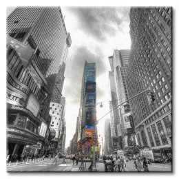 Times Square Silver New York - Obraz na płótnie