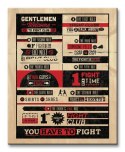 Fight Club Rules Infographic - Obraz na płótnie