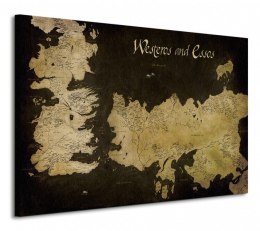 Gra o Tron - Game of Thrones (Westeros and Essos Antique Map) - Obraz na płótnie