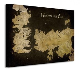 Gra o Tron - Game of Thrones (Westeros and Essos Antique Map) - Obraz na płótnie