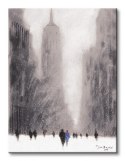 Heavy Snowfall, 5th Avenue - New York - Obraz na płótnie