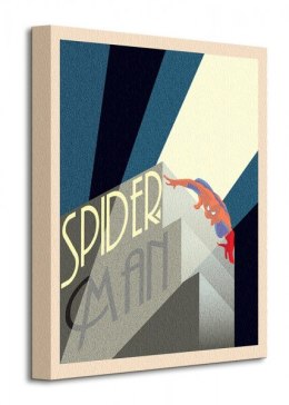 Marvel Deco Spider-man Building - Obraz na płótnie