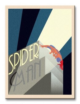 Marvel Deco Spider-man Building - Obraz na płótnie