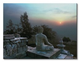 Buddha At Sunset - Obraz na płótnie