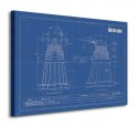 Doctor Who (Dalek Blueprint) - Obraz na płótnie