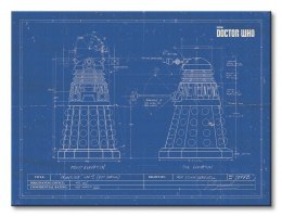 Doctor Who (Dalek Blueprint) - Obraz na płótnie