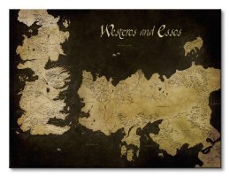 Gra o Tron - Game of Thrones (Westeros and Essos Antique Map) - Obraz na płótnie