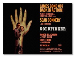 James Bond (Goldfinger - Hand) - Obraz na płótnie