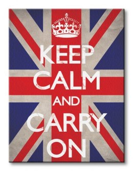 Keep Calm and Carry On (Union Jack) - Obraz na płótnie
