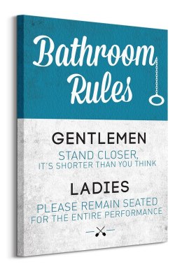 Bathroom Rules - Obraz na płótnie