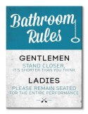 Bathroom Rules - Obraz na płótnie