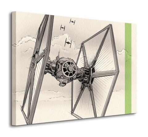 Gwiezdne Wojny Star Wars Episode VII (TIE Fighter Pencil Art) - obraz na płótnie