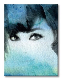 Lady In Blue - Obraz na płótnie