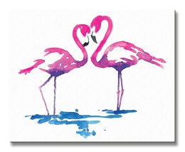 Flamingo Study - Obraz na płótnie