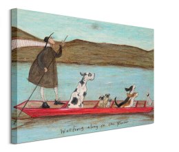 Sam Toft Woofing along on the River - obraz na płótnie