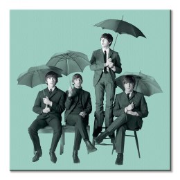 The Beatles Umbrellas - obraz na płótnie