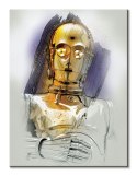 Gwiezdne Wojny Star Wars: The Last Jedi (C-3PO Brushstroke) - obraz na płótnie