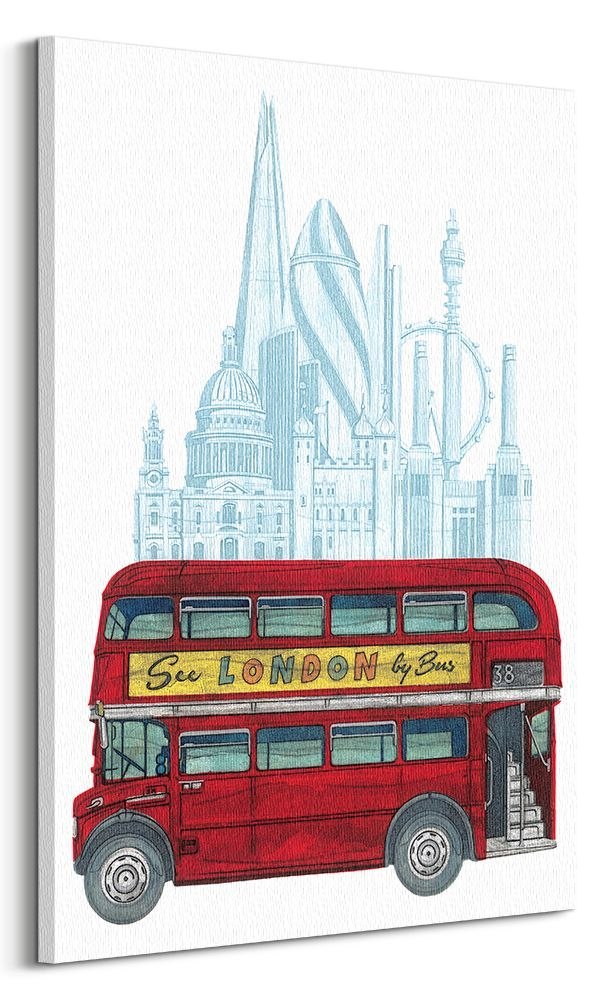 See London By Bus - Obraz na płótnie