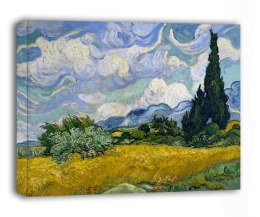 Pole pszenicy z cyprysami - Vincent van Gogh - obraz na płótnie