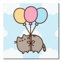 Pusheen (Balloons) - obraz na płótnie