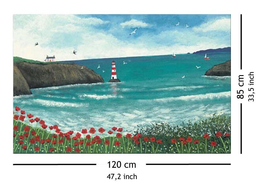 The Lighthouse at Poppy Bay - obraz na płótnie