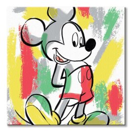 Myszka Miki Paint Stripes - obraz na płótnie