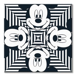Myszka Miki Stripe Squares - obraz na płótnie