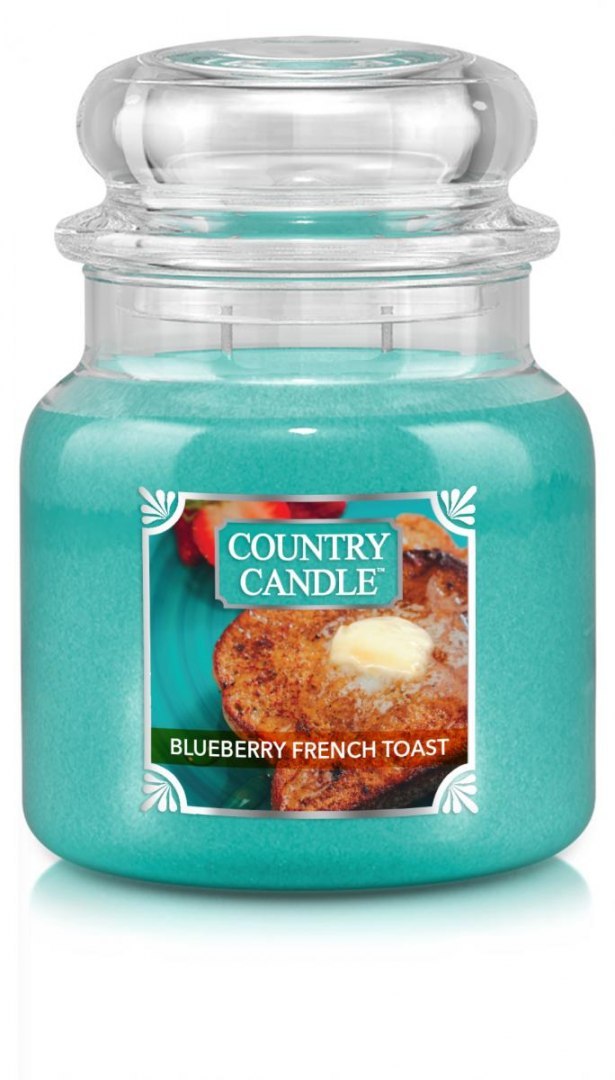 Country Candle - Blueberry French Toast - Średni słoik (453g) 2 knoty