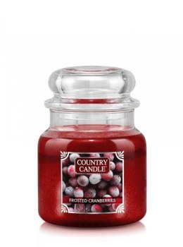 Country Candle - Frosted Cranberries - Średni słoik (453g) 2 knoty